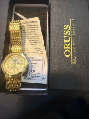 Oruss "1853" Womens Watch Gold Tone